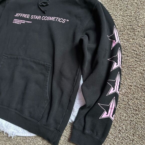 Jeffrey Star Cosmetics‎ Hoodie Sweatshirt Merch Black Pink Unisex Womens Large - Picture 5 of 7
